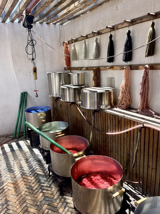 Dye pots at the dye house