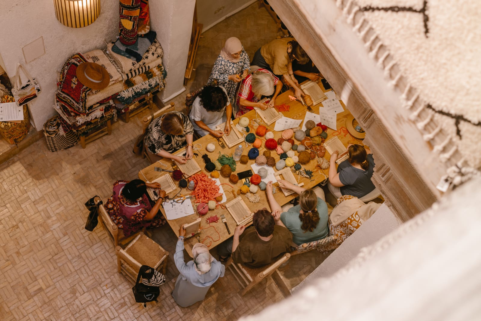 Weaving workshop in Fez