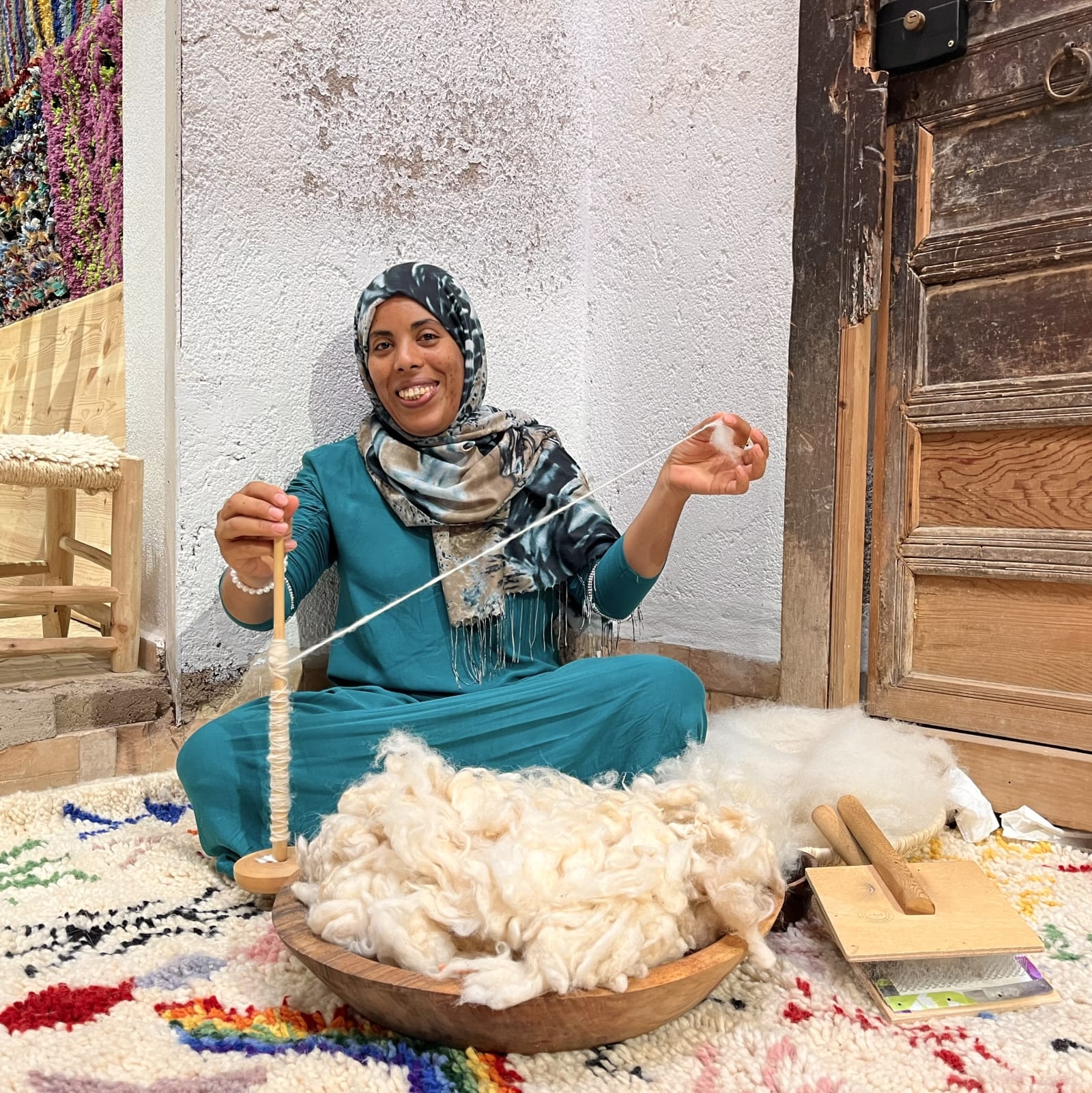 Wool spinning workshop