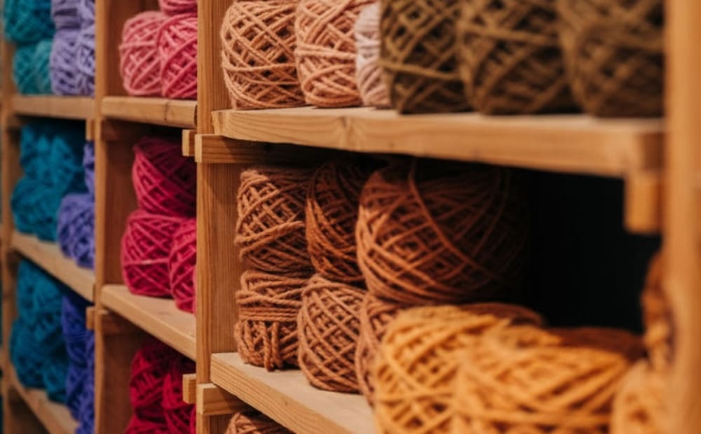 AWSco wool yarn at the store