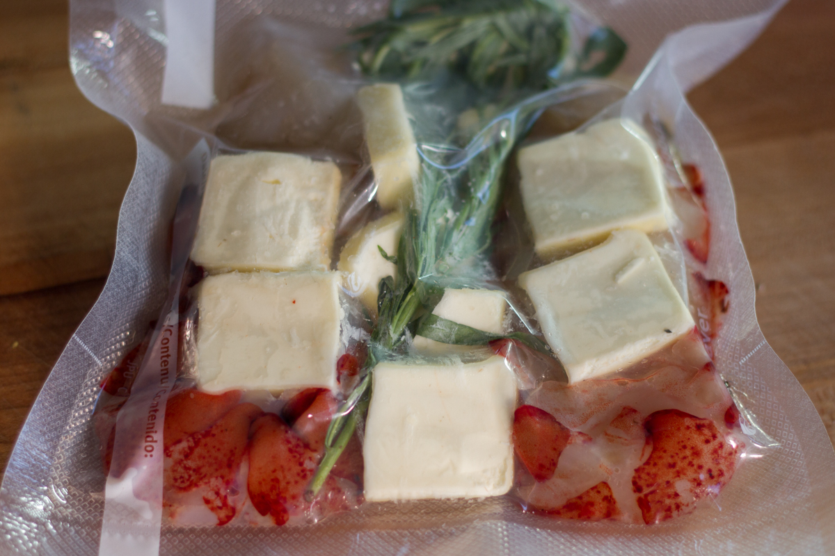 butter lobster poached tails Sous Butter Tail Lobster Tarragon Vide