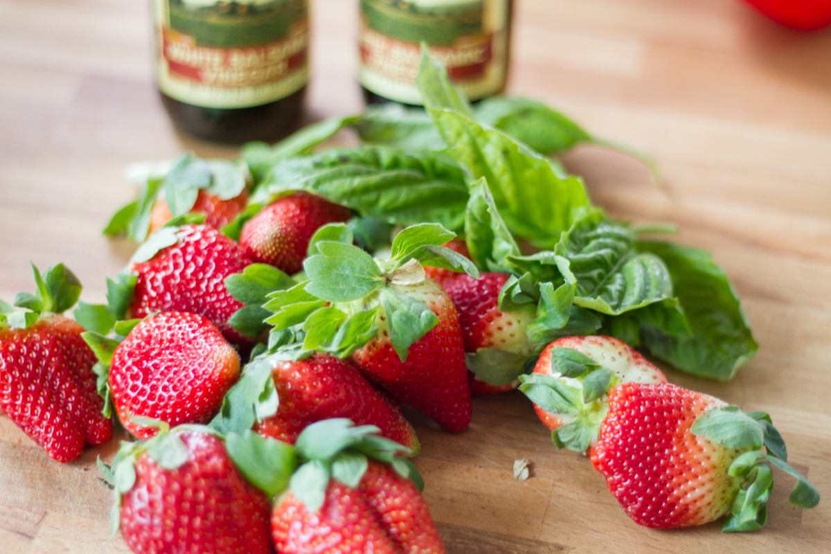 Sous Vide StrawberryBasil Shrub