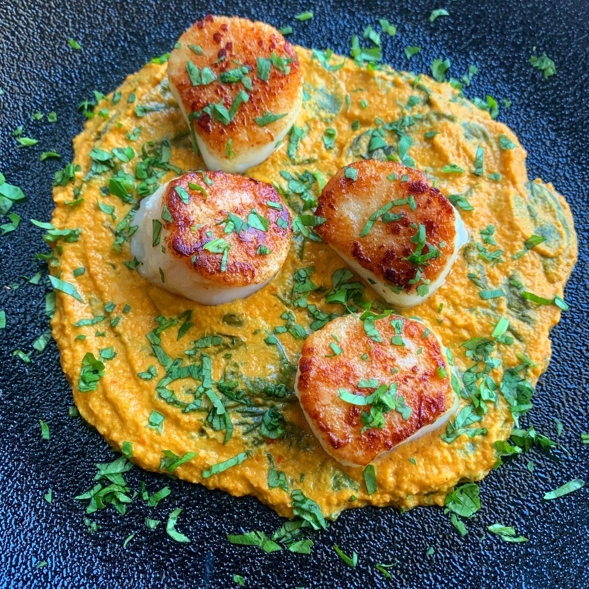 Seared Sea Scallops with Korma Curry