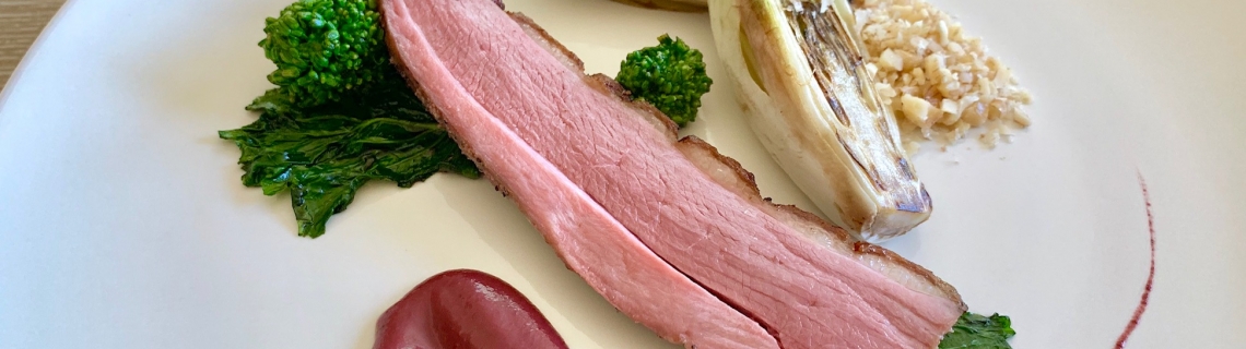 Crispy Duck Breast - Cherry Reduction