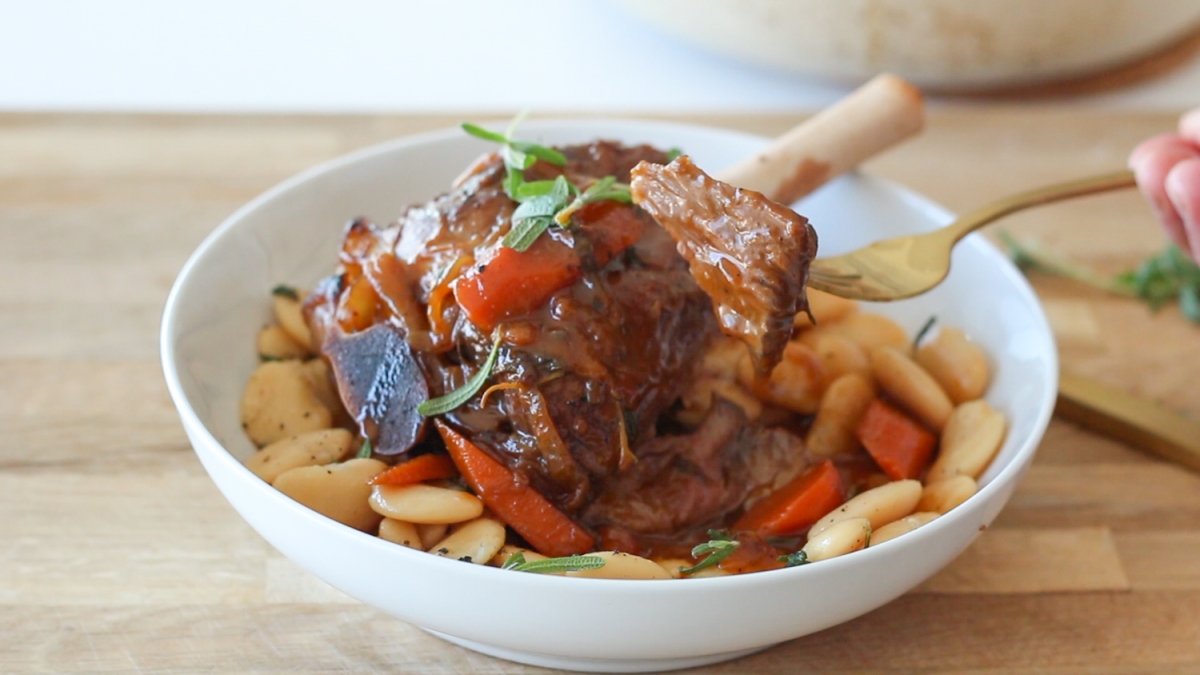 Sous Vide HoneyRosemary Lamb Shank