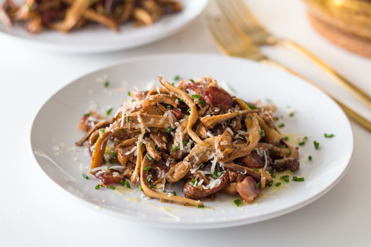 Sous Vide Chanterelle Mushroom Noodles