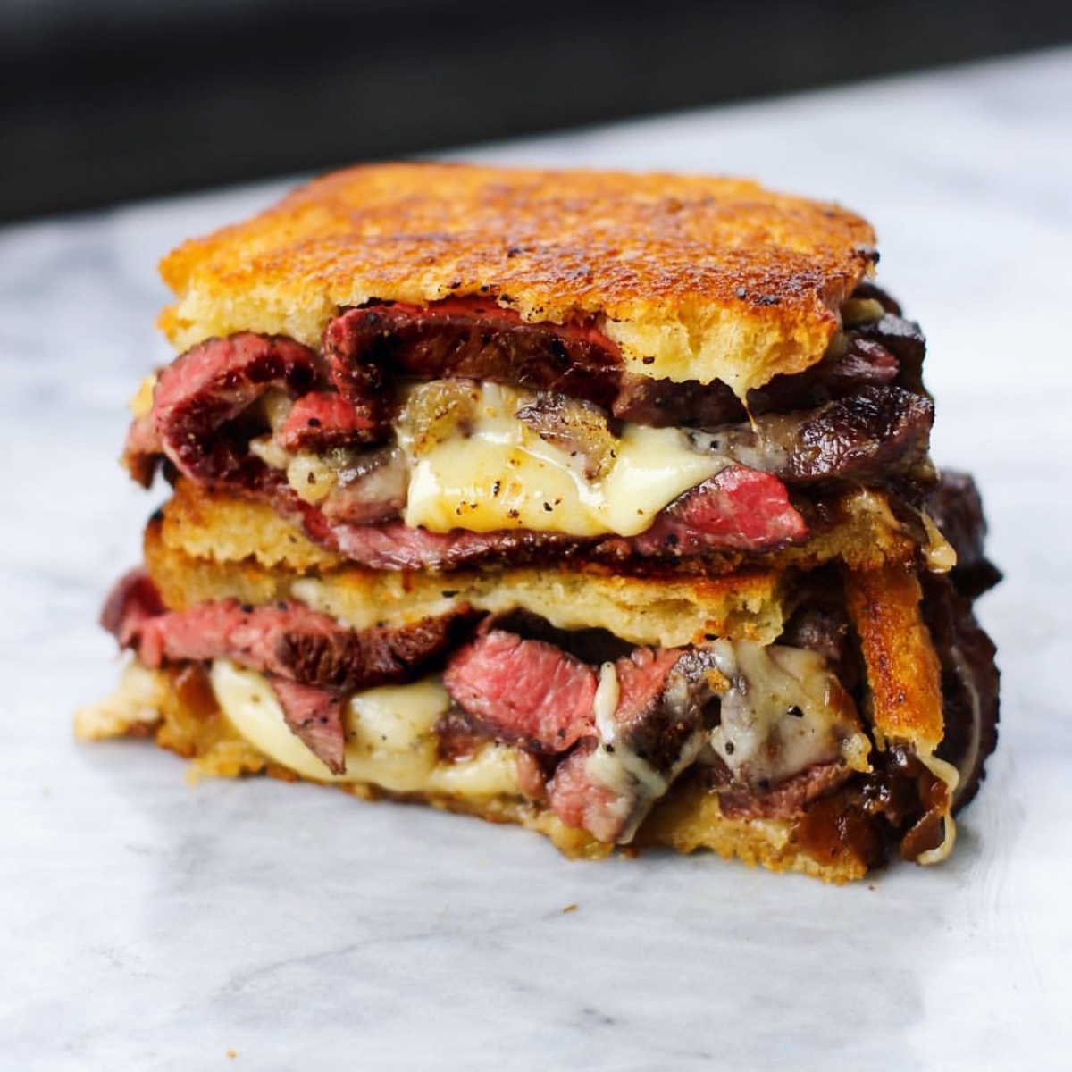 Sous Vide Short Rib Melt with Gruyere and Caramelized Onions