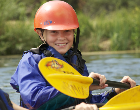 Older campers have opportunities to kayak...