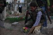 A Free Syrian Army fighter mourns at the grave of his father: by 360daysinawarzone, Views[570]