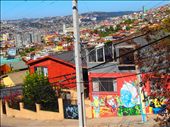 Colourful houses and colourful murals, Valparaiso: by 7dayadventurer, Views[373]