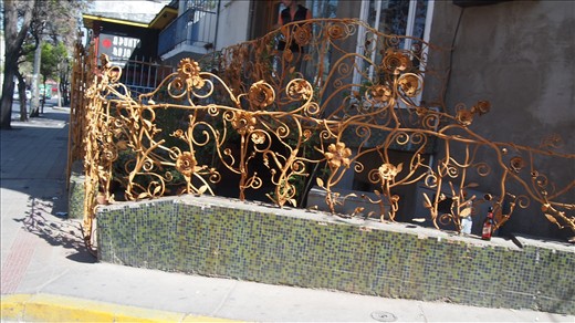 Withered flower railing