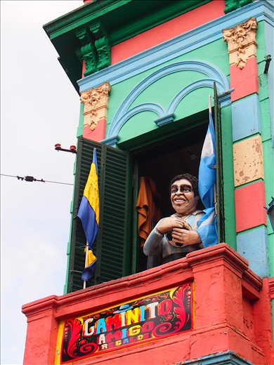 Maradona in the balcony, El Boca