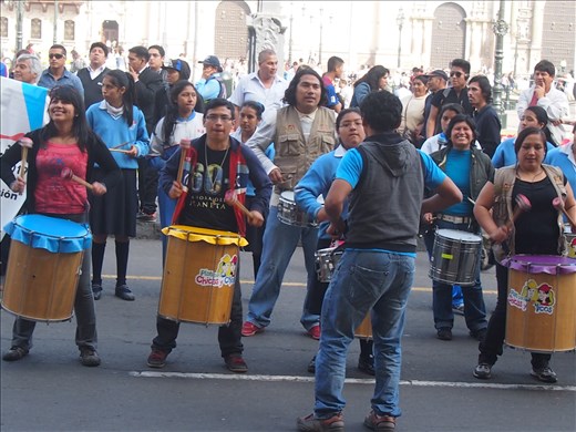 Protest in San Martin Plaza