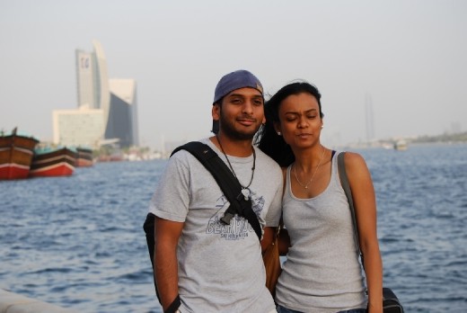 Crossing the Dubai creek in an abra (boat)