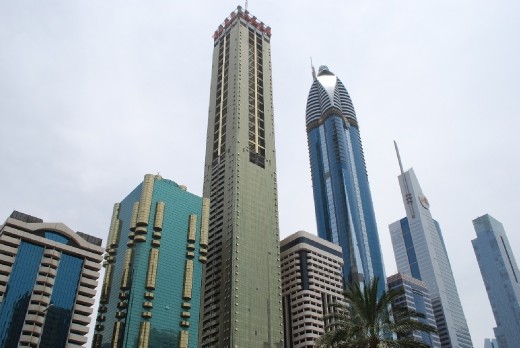 A couple of many skyscrapers in Dubai