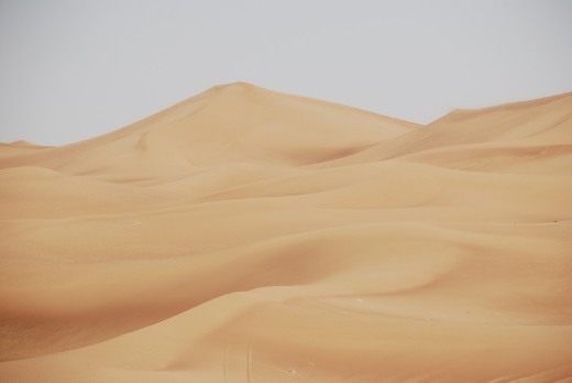 Like real nomads- in search of water in the desert