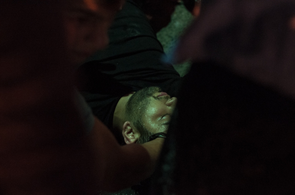 Unconscious man in Taksim Square