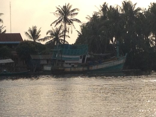 sunset cruise on Kompot River
