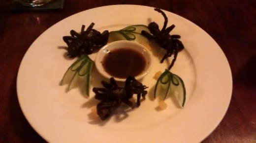 Yummy! Yeah, that's right, we ate those tarantulas and they were delicious!
