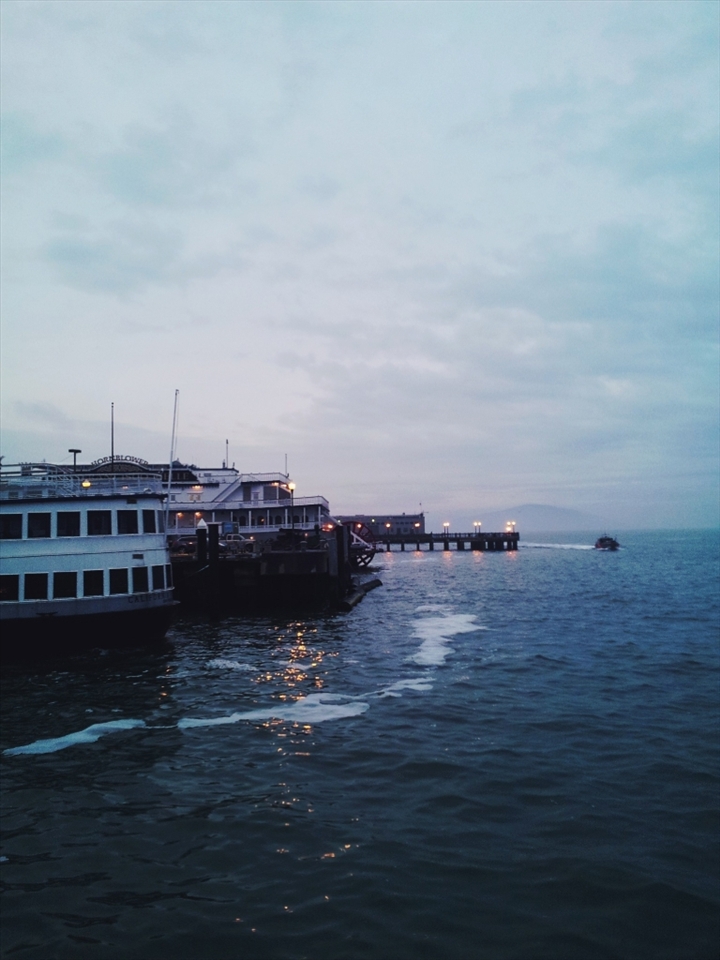 Recreational ferries resting in the morning fog.

(Taken with smartphone)
