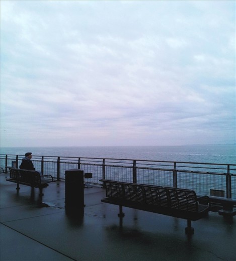 Into the sea we stare, and sometimes the sea stares back.


(Taken with smartphone)