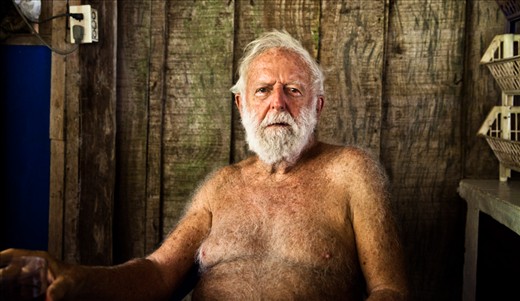 Ben Curry is an English man who has lived in Colombia for most of his life. He set up his ranch, Curucucu and had many adventures before his was forced to flee to the Caribbean coast where he still lives in a small shack by the sea. He was the inspiration of Louis de Bernières' 'The War of Don Emmanuel's Nether Parts'. Locally know as simply 'El Gringo', Ben is a well know figure in the community. At 80 odd years old he is going deaf, yet still faces the strong currents every day to swim naked in the ocean.