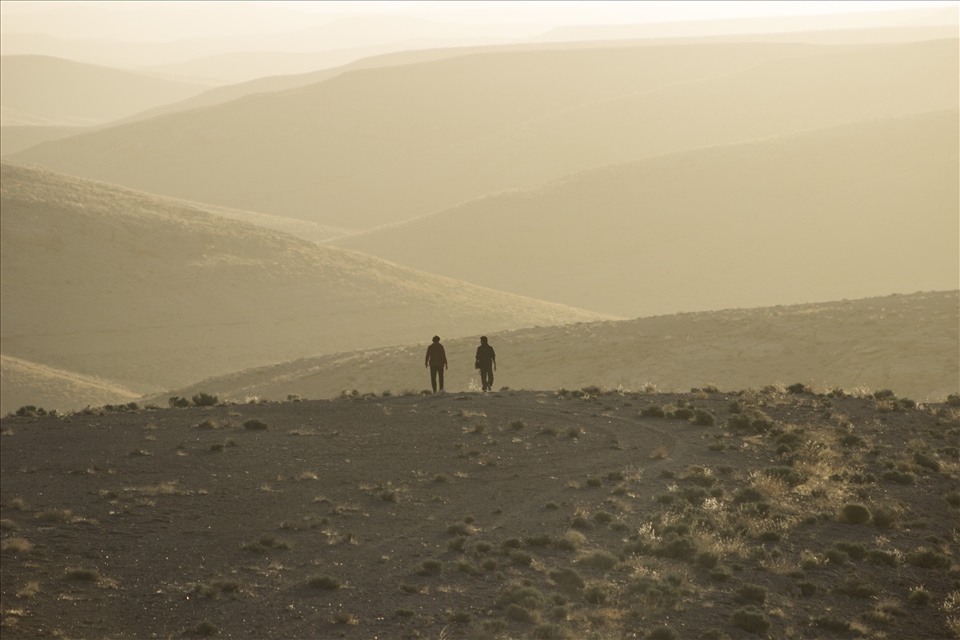 Two friends wandering far away