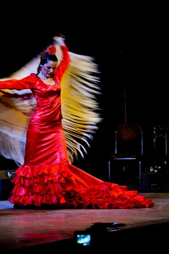 A flamenco dancer on one of the stages in Cairo 