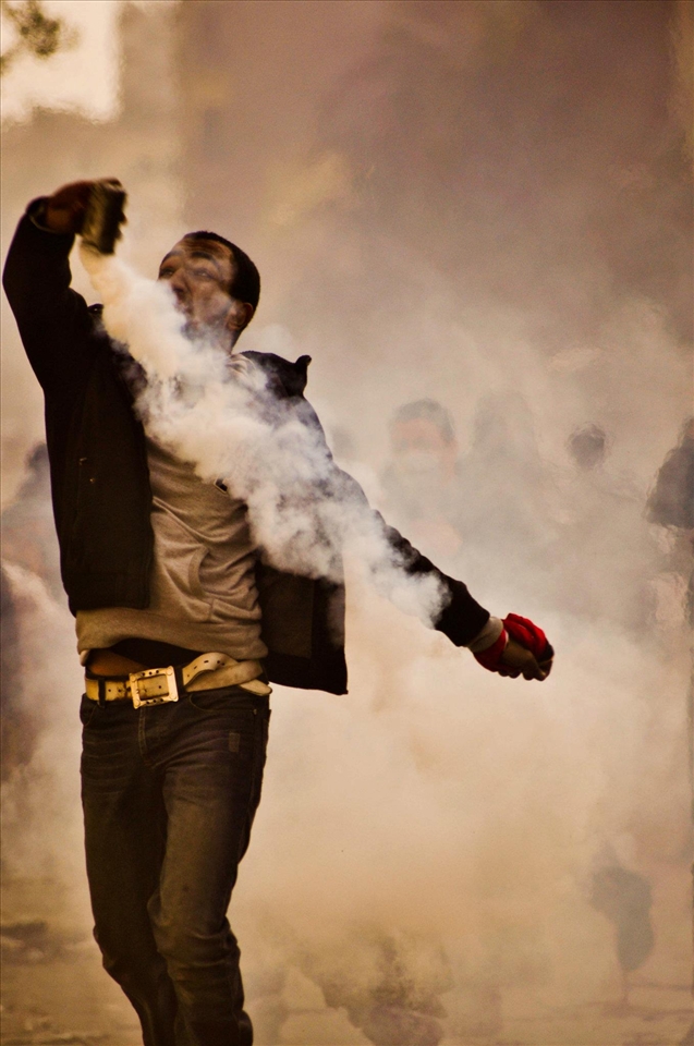 One of the Protesters during Egyptian revolution