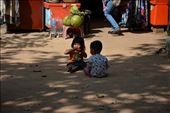 Cambodian children of workers at Angkor Wat Archeological site playing in the dust: by about-bali, Views[408]