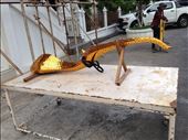 A golden wisp poised to be put up on a rooftop: by aceite4, Views[399]
