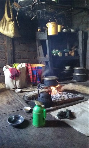Tea stop at a village