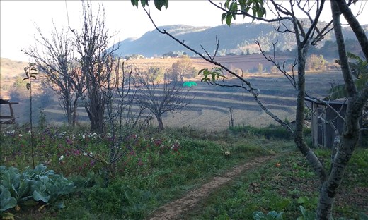 Outside our sleeping quarters in the village where we ate dinner and slept on night 1.