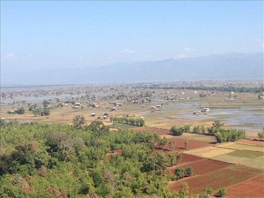 view from a hill (lake in far, far background)