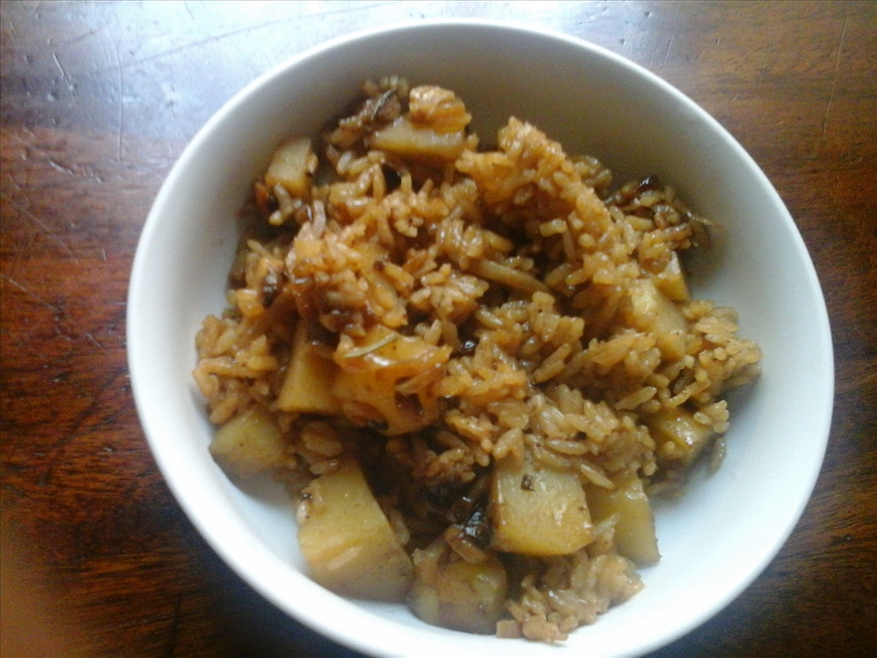 The Pilau on a plate