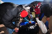 Arrieros and porters prepare for hauling the equipment of an expedition team: by aconcagua, Views[383]
