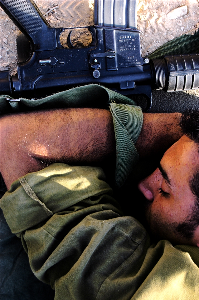 If you can't sleep with your gun under your pillow you must use your gun as a pillow. Resting time is precious. Soldiers get sleep whenever and wherever they can. 