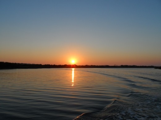 Beautiful South African Sunset over St Lucia Estuary