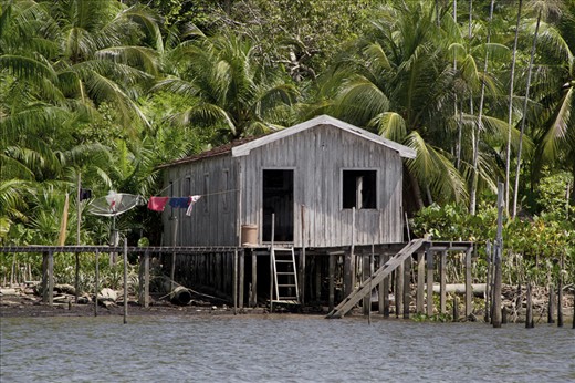 A stilt house at Marajó, the largest sea-river archipelago on Earth.