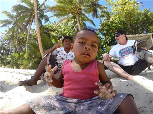 Local masseuse Maria with Phil from abroad discussing the future of the Village 