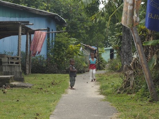 Local Kids of Village Naumaqumage come visit them when in Fiji 