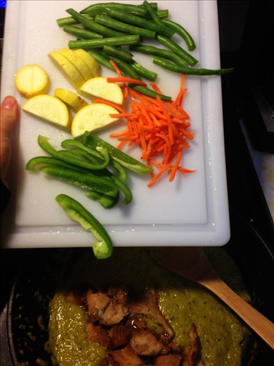 Cooking all the ingredients