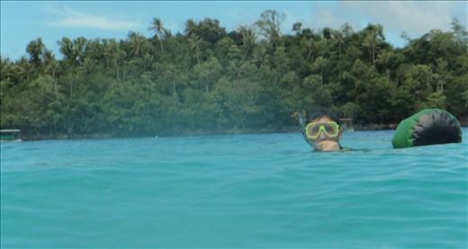 Dave snorkelling at Iboih, Sabang.