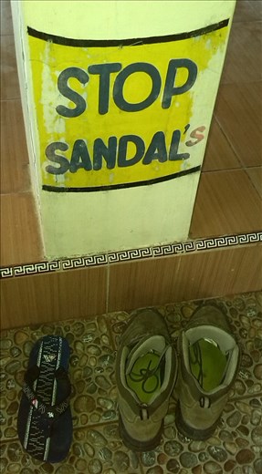 Take off your shoes.