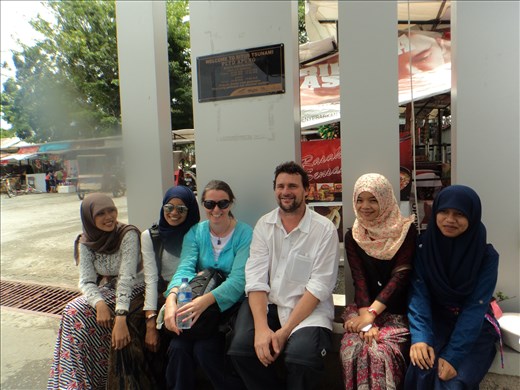 Having a chat in Banda Aceh