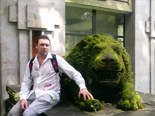 Dave in the Monkey Forest, Ubud, Bali.
