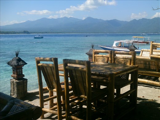 restaurant by the sea.  gili air