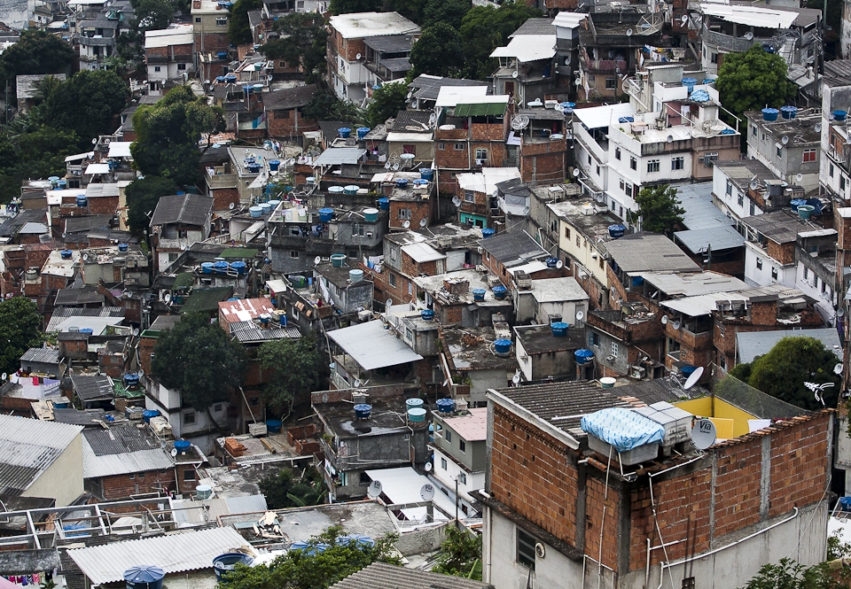 Favela do Vidigal is a slum close to Rio de Janeiro’s wealthiest neighborhood.