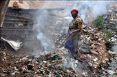 Garbage in the Kibera slum is a big problem polluting water, carrying diseases.: by africanadventure, Views[1016]