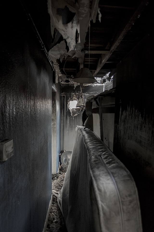 The darkened passage.